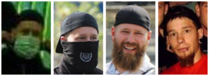 Vier Portraitaufnahmen einer Person.